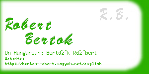 robert bertok business card